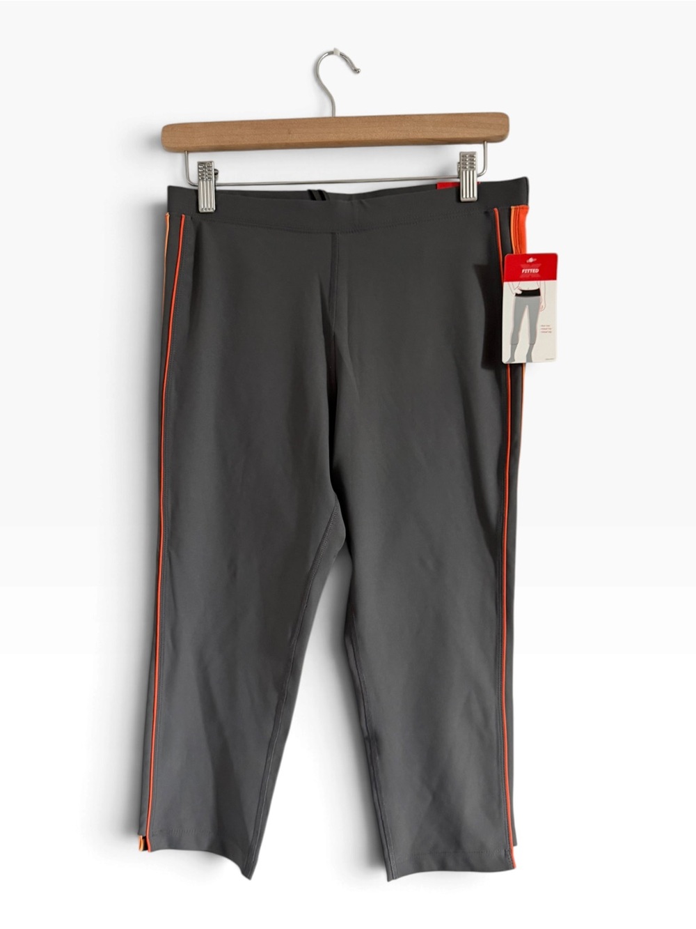 Xersion Gray Joggers with Orange Side Stripe
